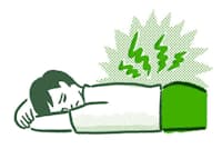 ぎっくり腰で動けない……。そんな時、一体どうすればいいのだろうか(イラスト 平井さくら) ぎっくり腰で動けない……。そんな時、一体どうすればいいのだろうか(イラスト 平井さくら)