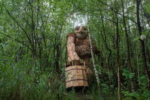 巨人像は廃材生まれ 北欧神話のトロル 世界の公園に Nikkei Style