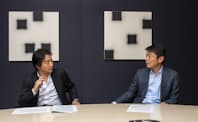 リクルートホールディングス顧問の池内省五氏(左)とボストンコンサルティンググループ日本代表の杉田浩章氏