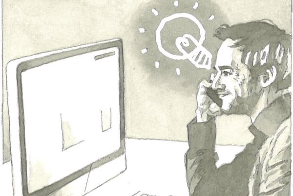 「デザイン思考」はユーザーの潜在的な要望を捉えて新たな価値を生み出す イラスト・よしおか じゅんいち 「デザイン思考」はユーザーの潜在的な要望を捉えて新たな価値を生み出す イラスト・よしおか じゅんいち