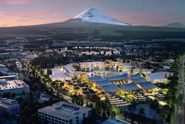 都市をデジタル化するスマートシティー構想は各地で相次いでいる(静岡県でトヨタ自動車が計画する構想のイメージ図) 都市をデジタル化するスマートシティー構想は各地で相次いでいる(静岡県でトヨタ自動車が計画する構想のイメージ図)