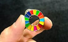 SDGsに取り組んでいることを示すバッジ