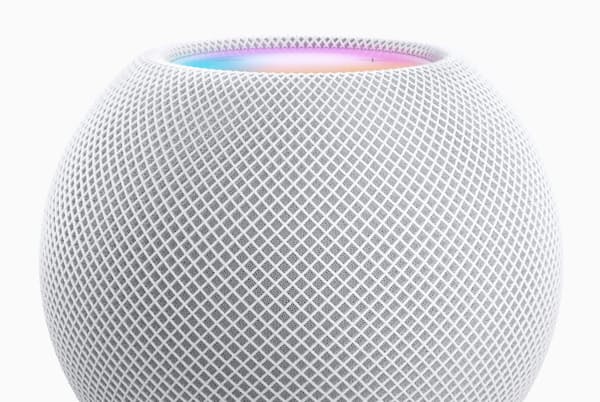 アップルのスマートスピーカー「ホームポッドミニ」 アップルのスマートスピーカー「ホームポッドミニ」