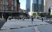 3度目の緊急事態宣言発令後初の平日の東京・丸の内の風景(4月26日午前)